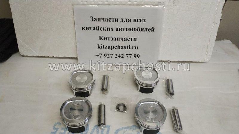 Комплект поршеней +0.25 с пальцами Chery M11, M12 Двигатель 484F 484F-1004020BA